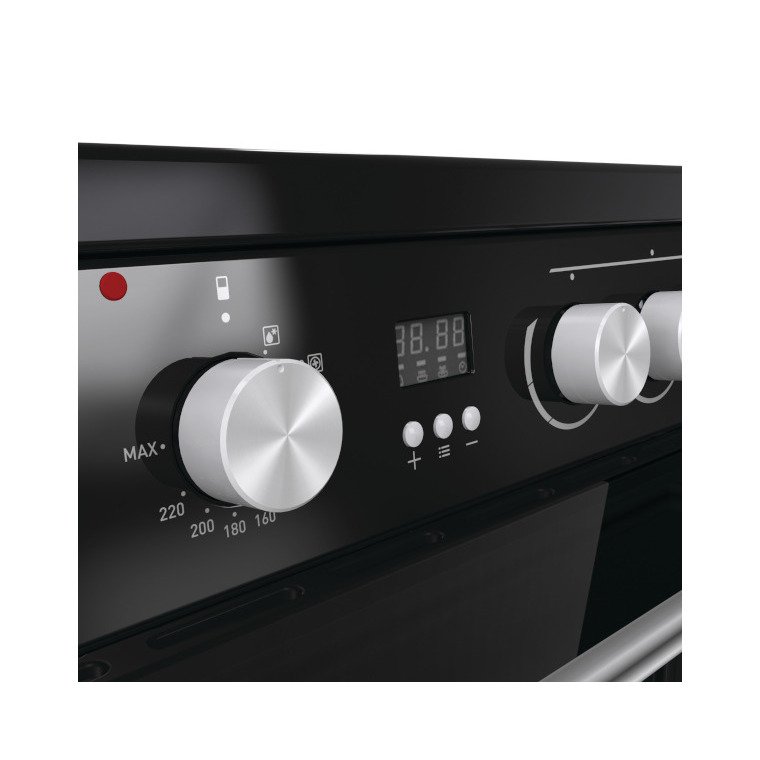 Hisense HDE3211BBUK Ceramic Electric Cooker with Double Oven, Black, A Rated