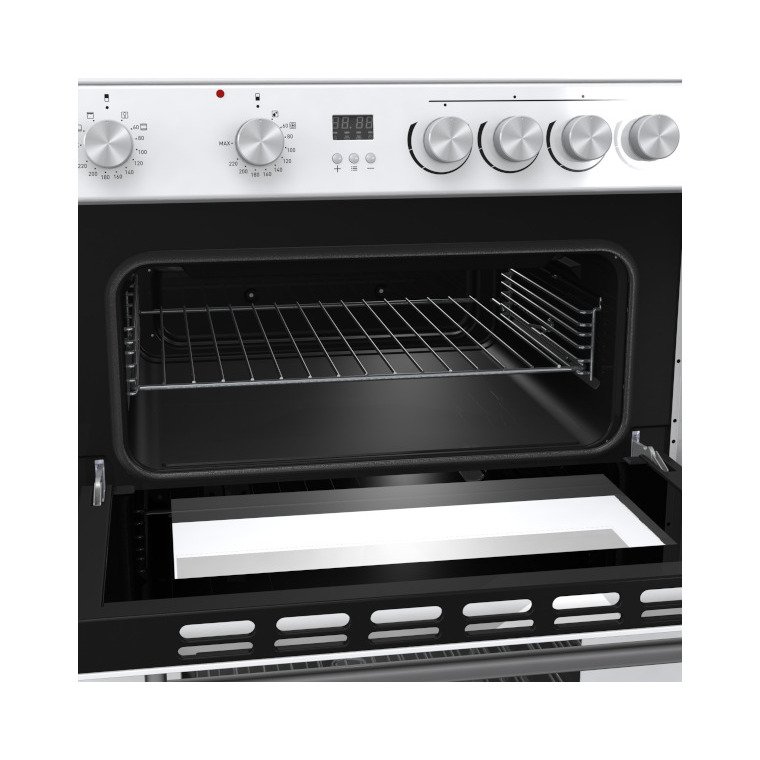 Hisense HDE3211BWUK Ceramic Electric Cooker with Double Oven, White, A Rated