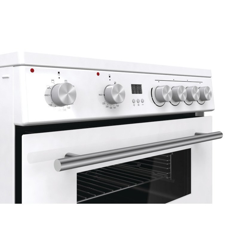 Hisense HDE3211BWUK Ceramic Electric Cooker with Double Oven, White, A