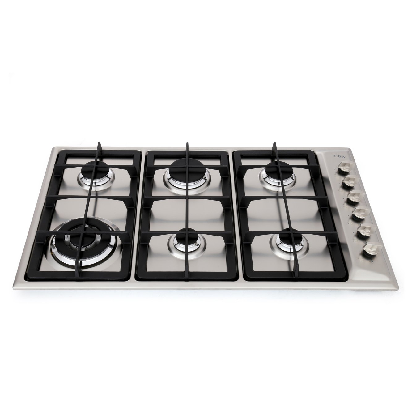 Buy CDA HG9320SS 6 Burner Gas Hob - Stainless Steel | Marks Electrical