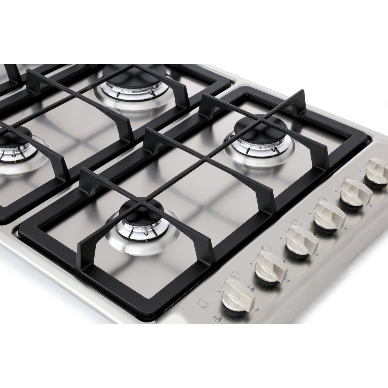 Buy CDA HG9320SS 6 Burner Gas Hob Stainless Steel Marks Electrical