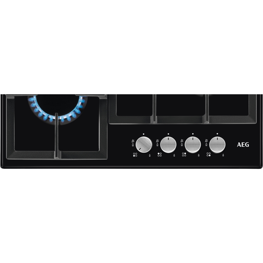 AEG HGX64200SB 3000 59cm 4 Burner Gas Hob, Black