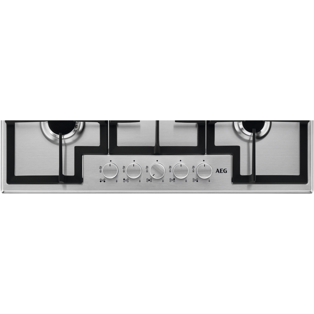 AEG HGX75400SM 3000 75cm 5 Burner Gas Hob, Stainless Steel