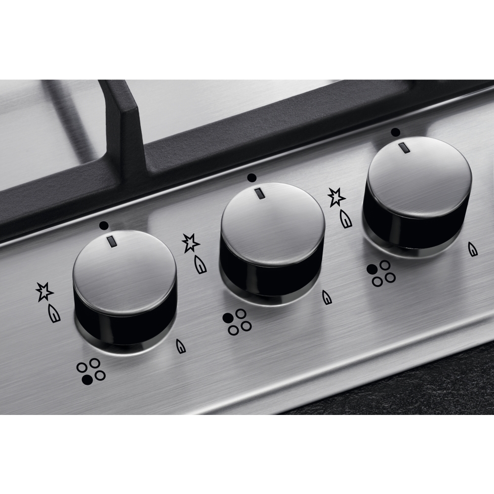 AEG HGX75400SM 3000 75cm 5 Burner Gas Hob, Stainless Steel