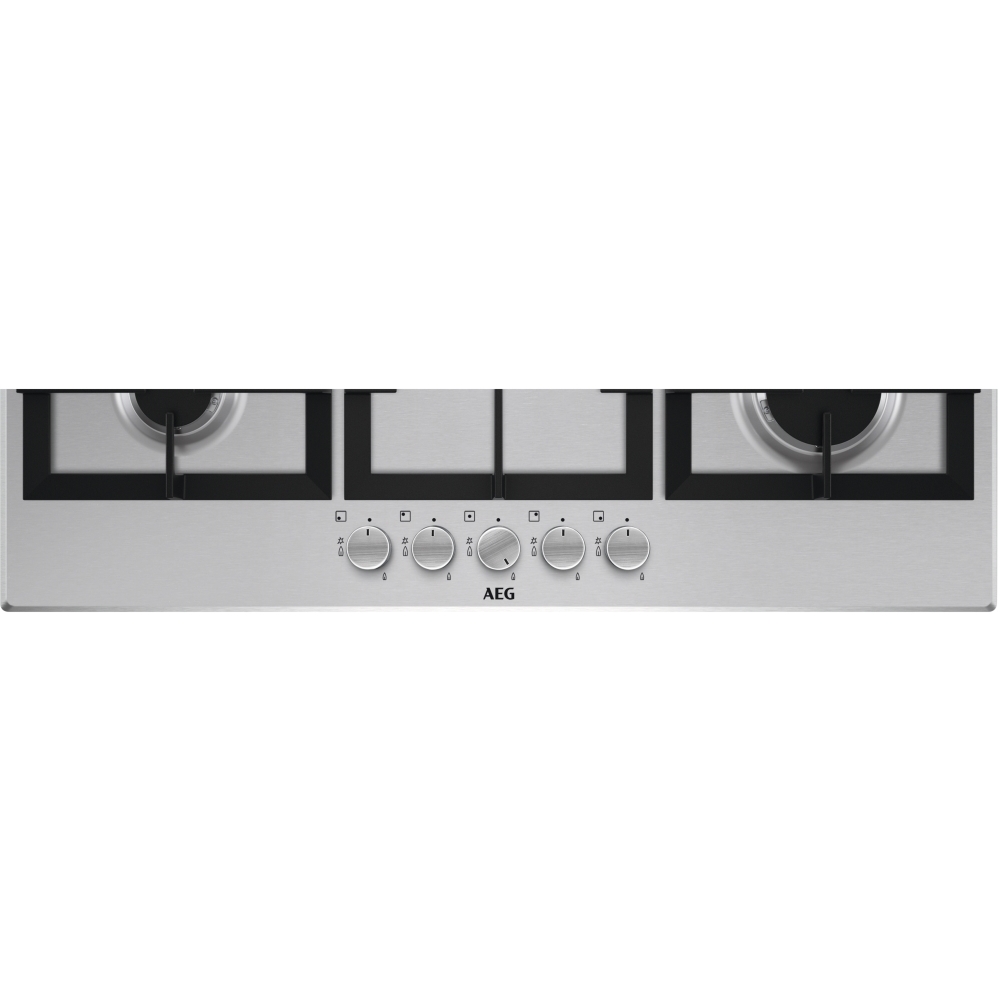AEG HGX95320SM 3000 86cm 5 Burner Gas Hob, Stainless Steel