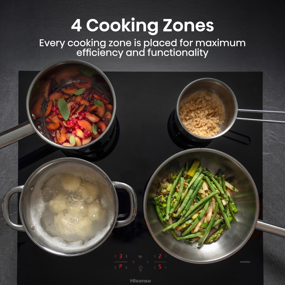 Hisense HI6401BSC 60cm Induction Hob, Black