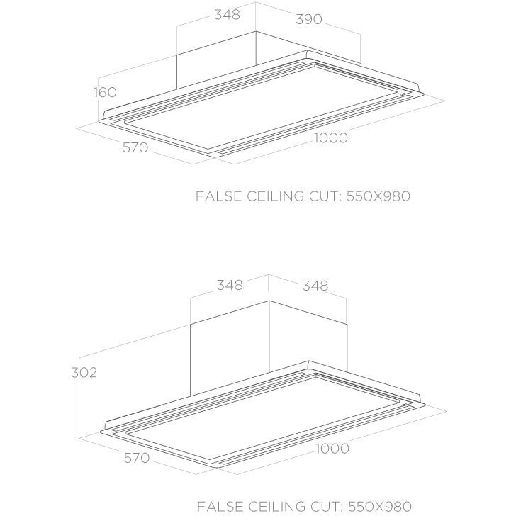 Elica Hilight-X-16-WH Ceiling Extractor, White, A+ Rated