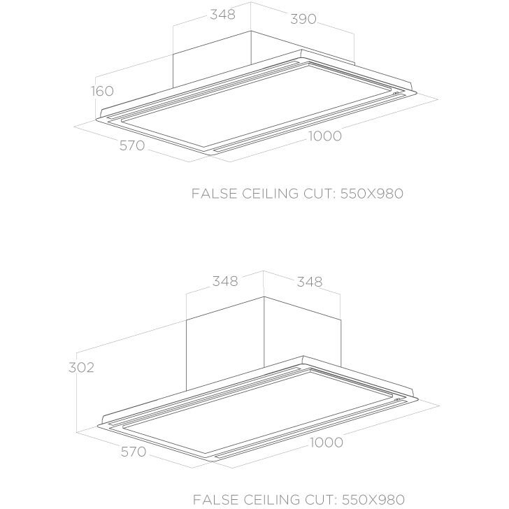 Elica Hilight-X-30-WH Ceiling Extractor, White, A Rated