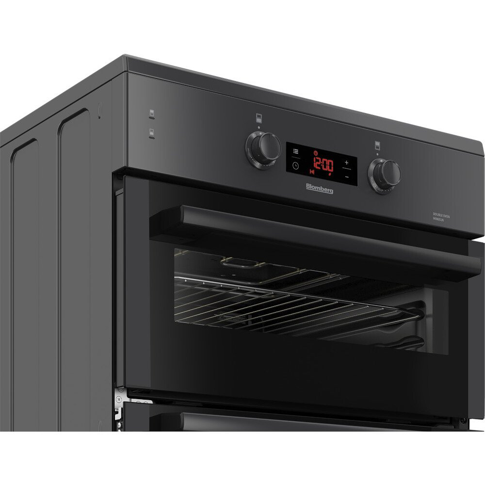 Blomberg HIN651N Induction Electric Cooker with Double Oven, Grey, A Rated