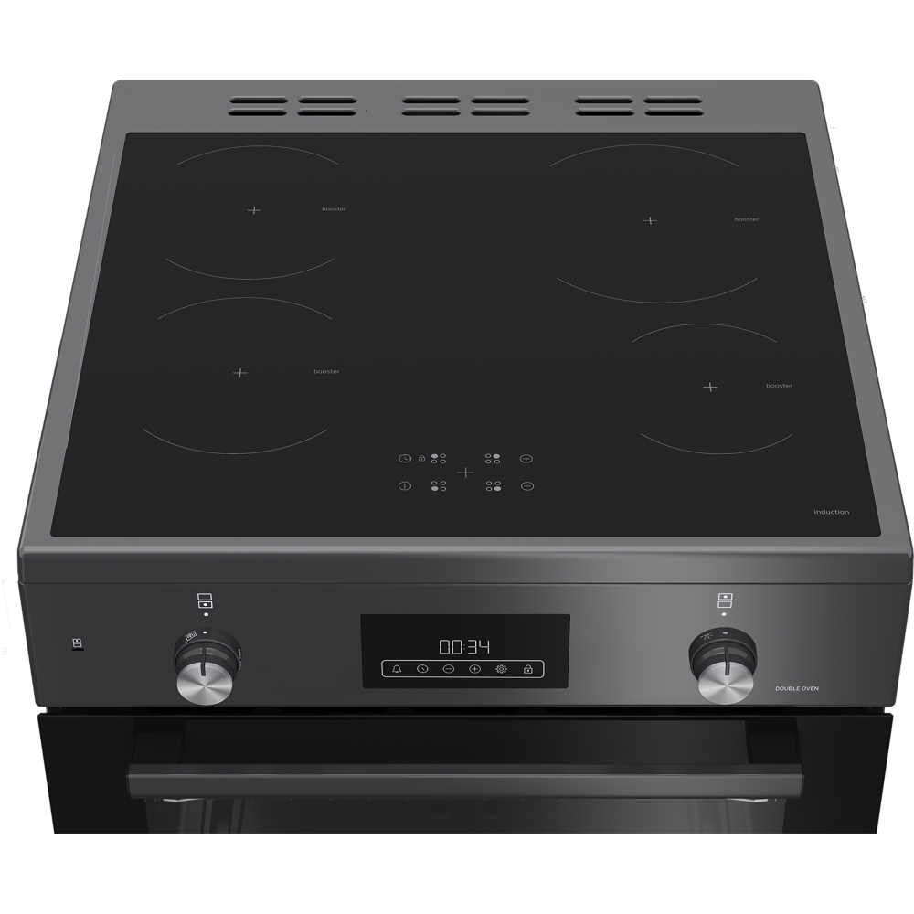 Blomberg HIRN651N Induction Electric Cooker with Separate Grill, Grey, A Rated