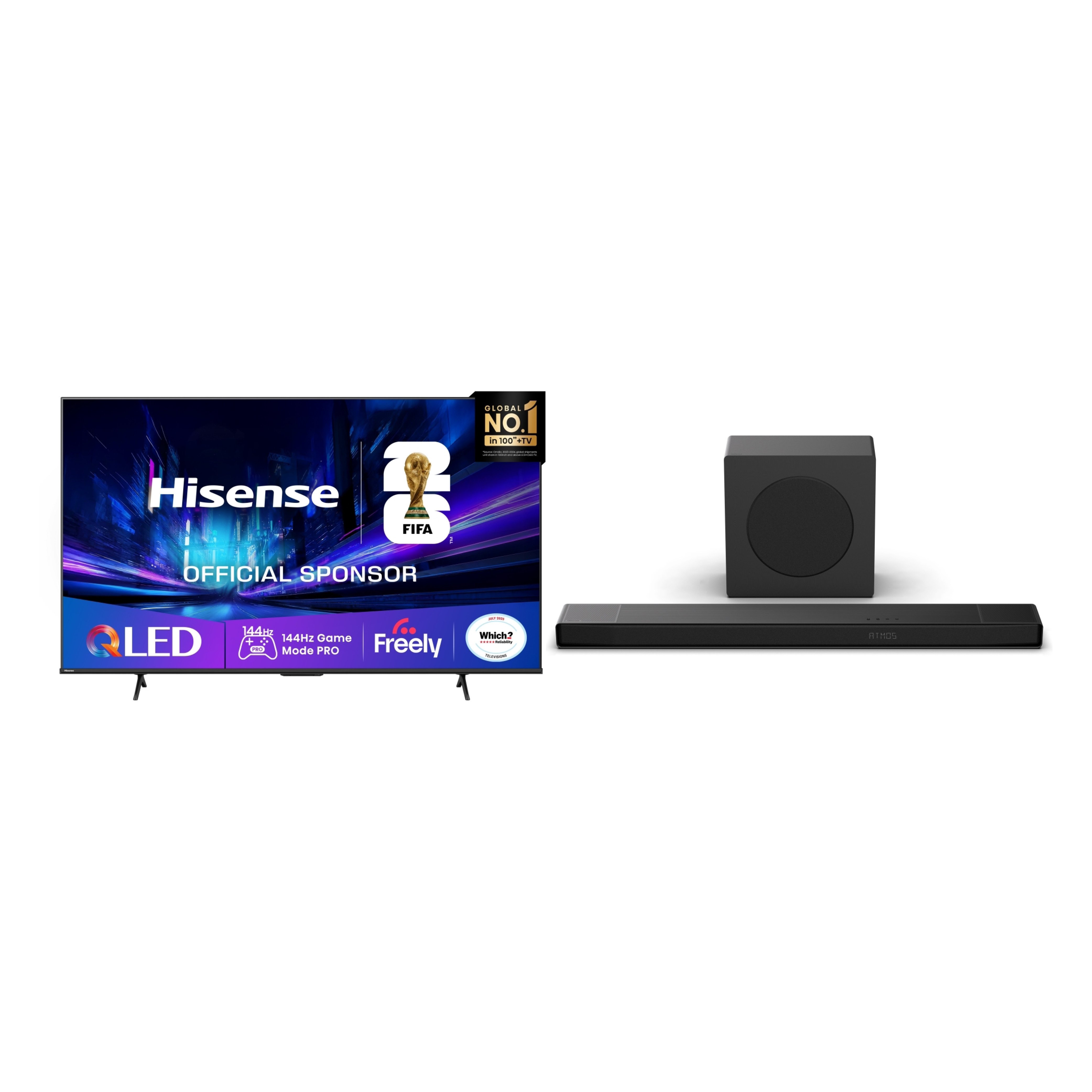 Hisense 75E78QTUKPRO 75" QLED Smart Television + AX3120Q Sound Bar
