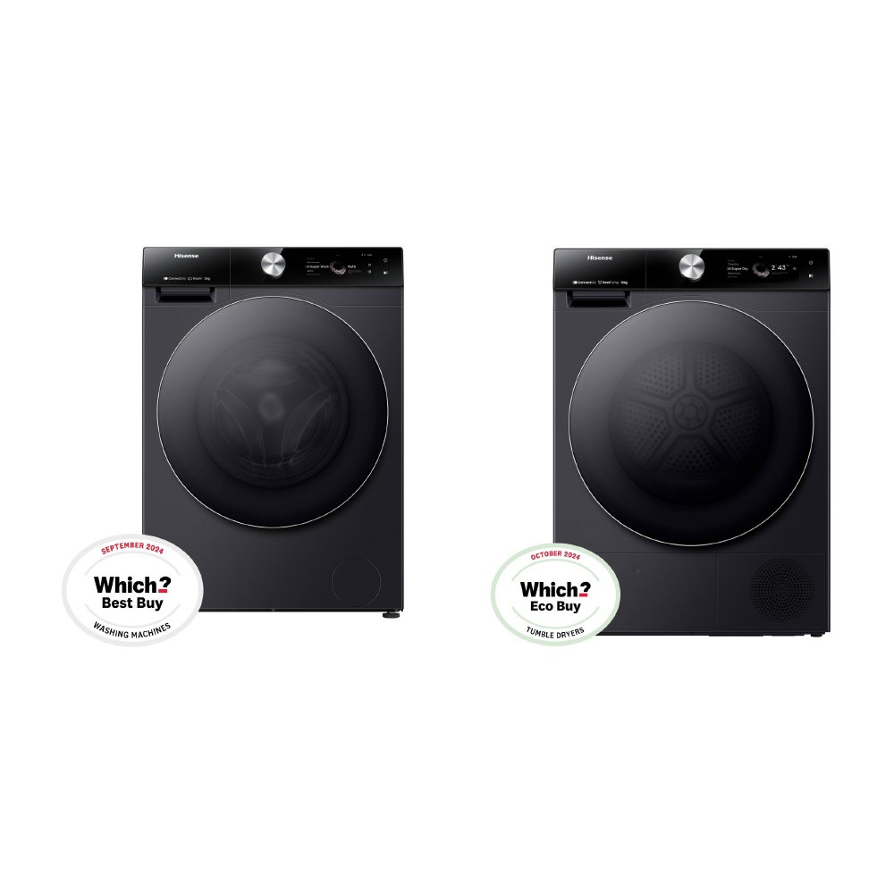 Hisense Heat Pump Tumble Dryer and Washing Machine Pack