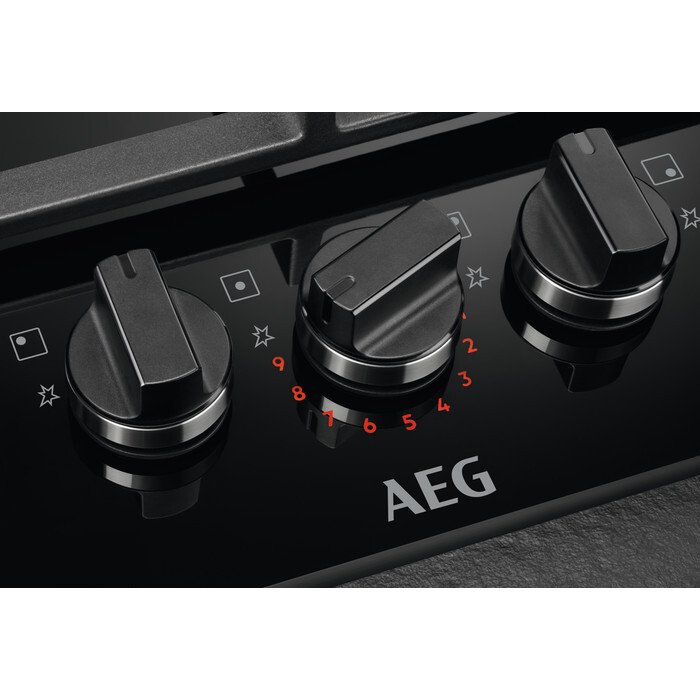 AEG HKB75450NB 8000 FlameLight 74cm FlameLight 5 Burner Gas Hob, Black