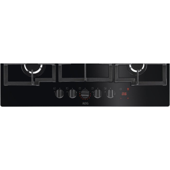 AEG HKB75450NB 8000 FlameLight 74cm FlameLight 5 Burner Gas Hob, Black