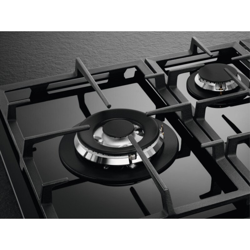 AEG HKB95820NB 6000 86cm 5 Burner Gas Hob, Black on Glass Marks
