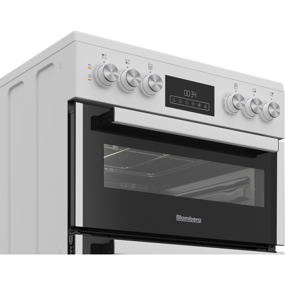 Blomberg HKRN651W Ceramic Electric Cooker with Separate Grill, White, A Rated