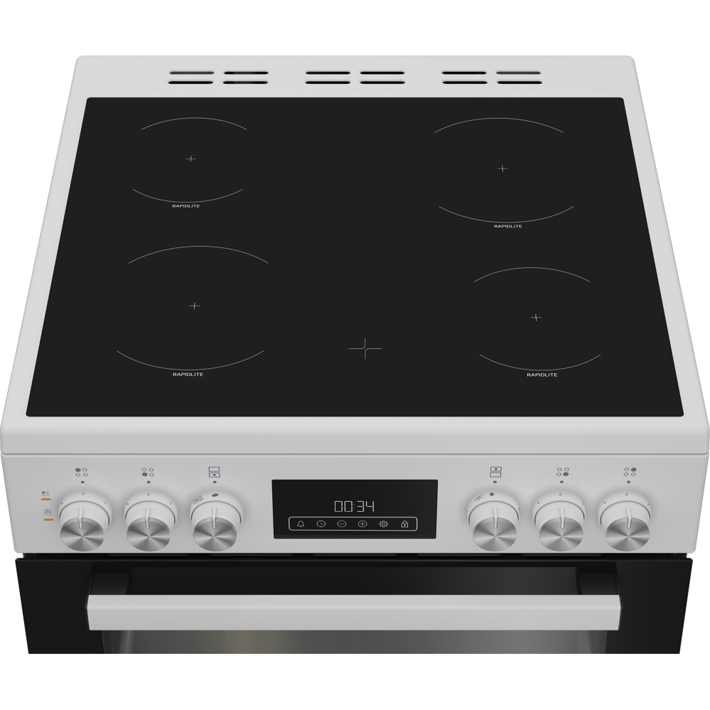 Blomberg HKRN651W Ceramic Electric Cooker with Separate Grill, White, A Rated