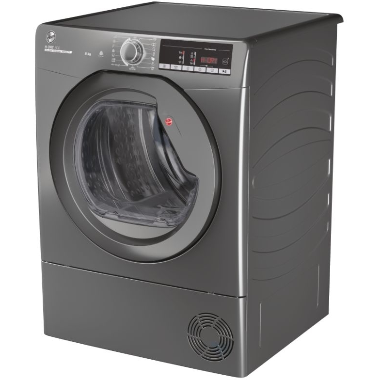 Hoover HLEC8TRGR Condenser Tumble Dryer, 8kg, Grey, B Rated Marks