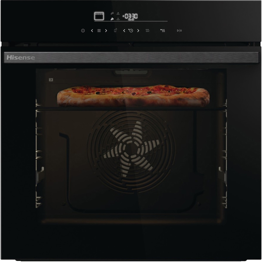 Hisense HO66FAPizzaChef Built-In Electric Single Oven with Pyrolytic Cleaning, Black, A+ Rated