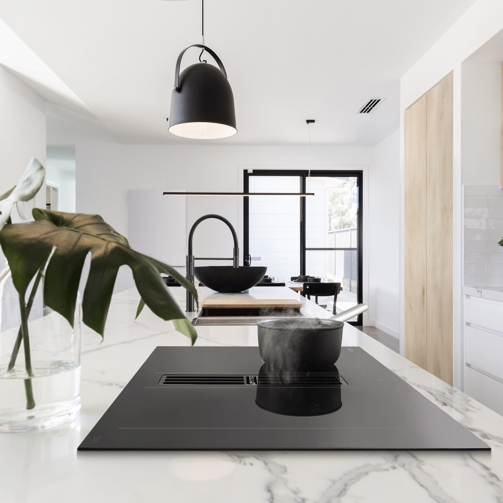 Smeg HOBD472D2 70cm Vented Hob, Black, A+ Rated