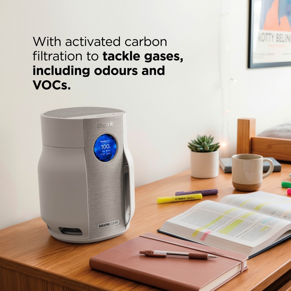 Shark HP062UK BreatheClear Compact Air Purifier with NeverChange6