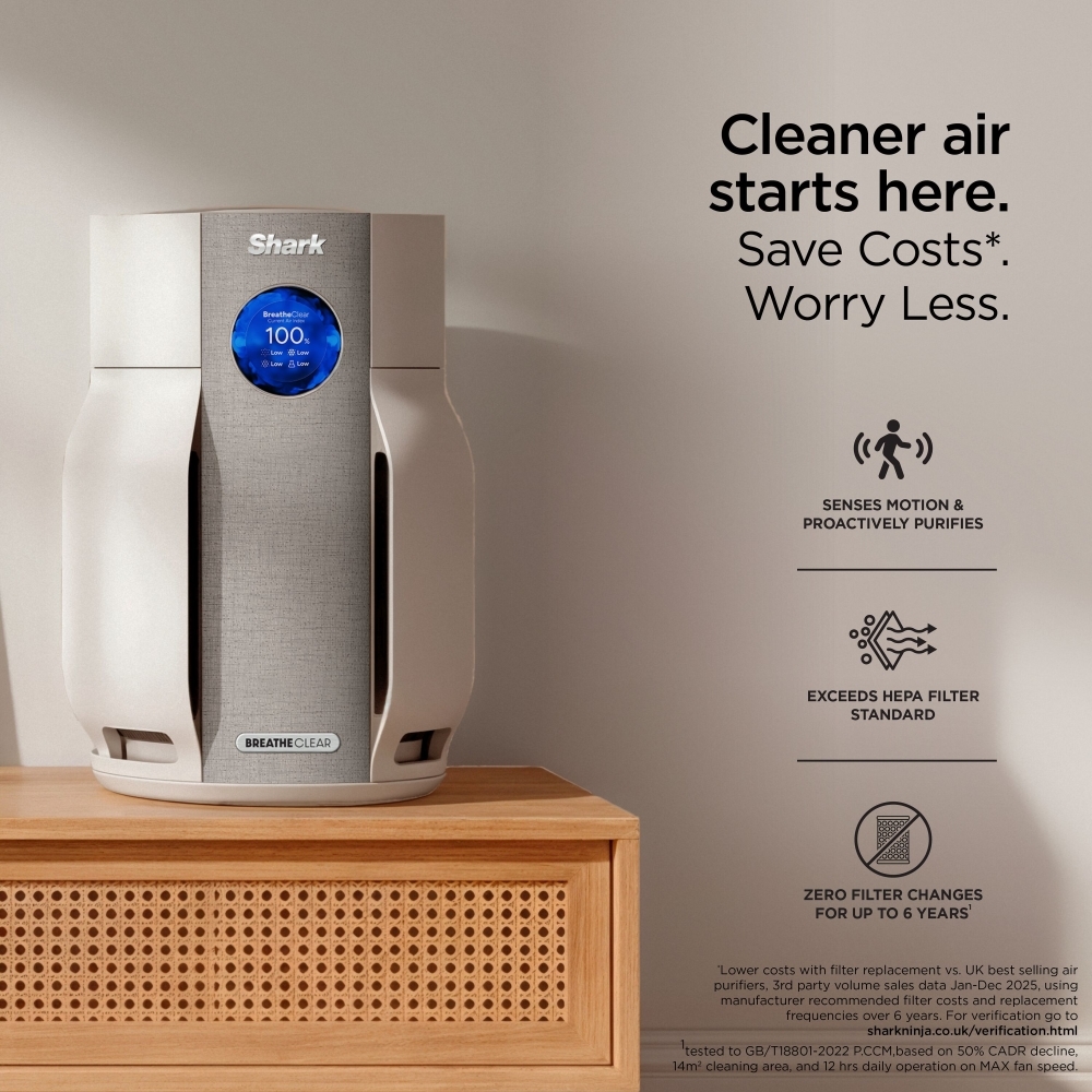Shark HP162UK Air Purifier, Grey