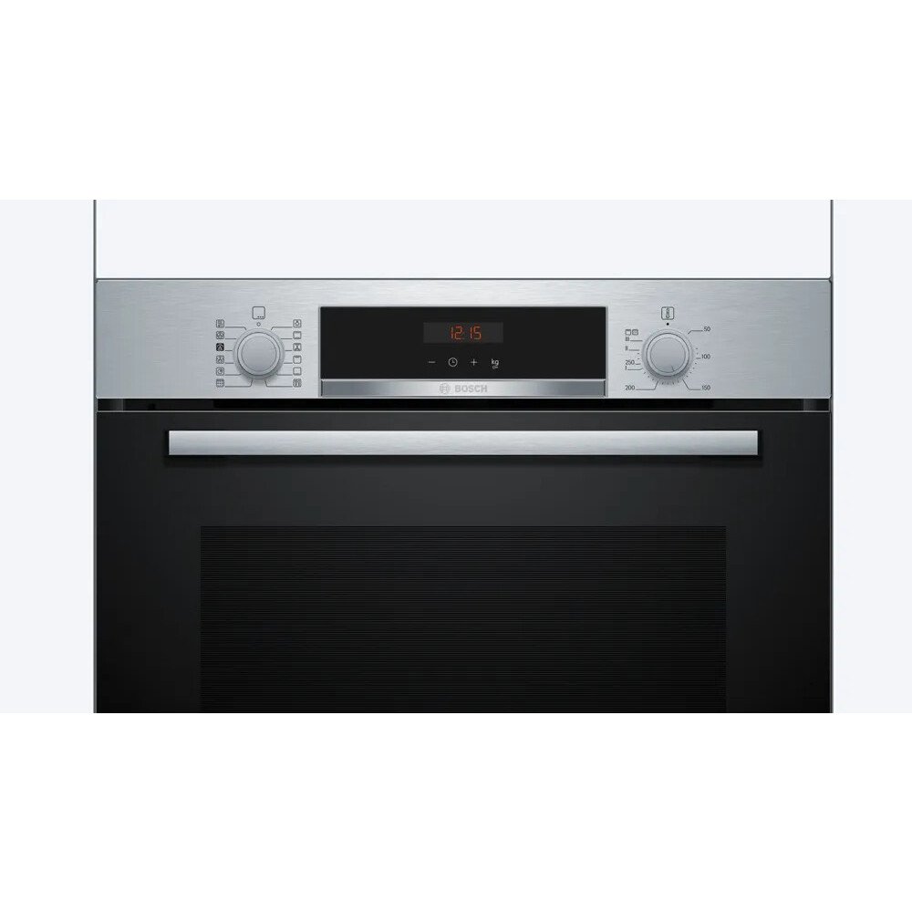 Bosch HQA574BS3B Series 4 Built-In Electric Single Oven with Pyrolytic Cleaning, Stainless Steel, A+ Rated