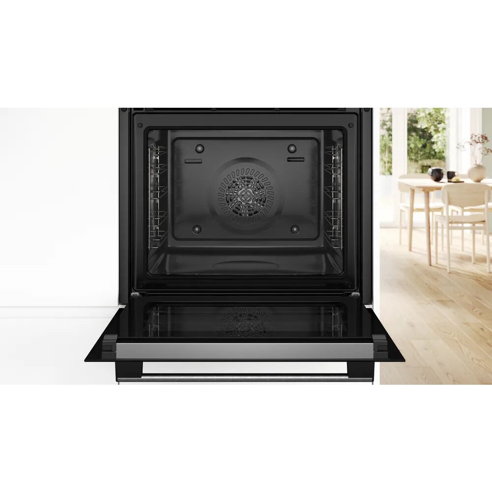 Bosch HQA574BS3B Series 4 Built-In Electric Single Oven with Pyrolytic Cleaning, Stainless Steel, A+ Rated