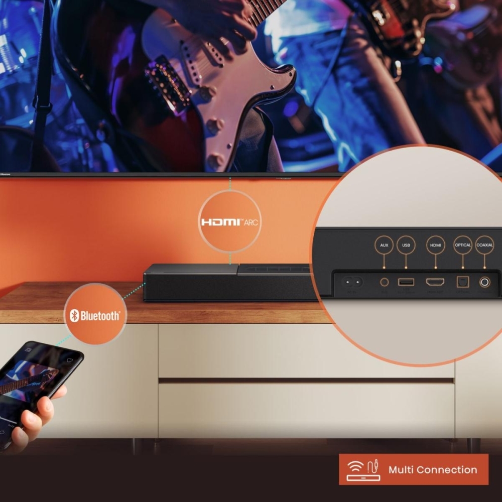 Hisense HS2000 Sound Bar, Black