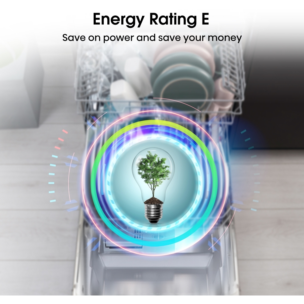 Hisense HS523E15WUK Slimline Dishwasher, 10 Place Settings, White, E Rated