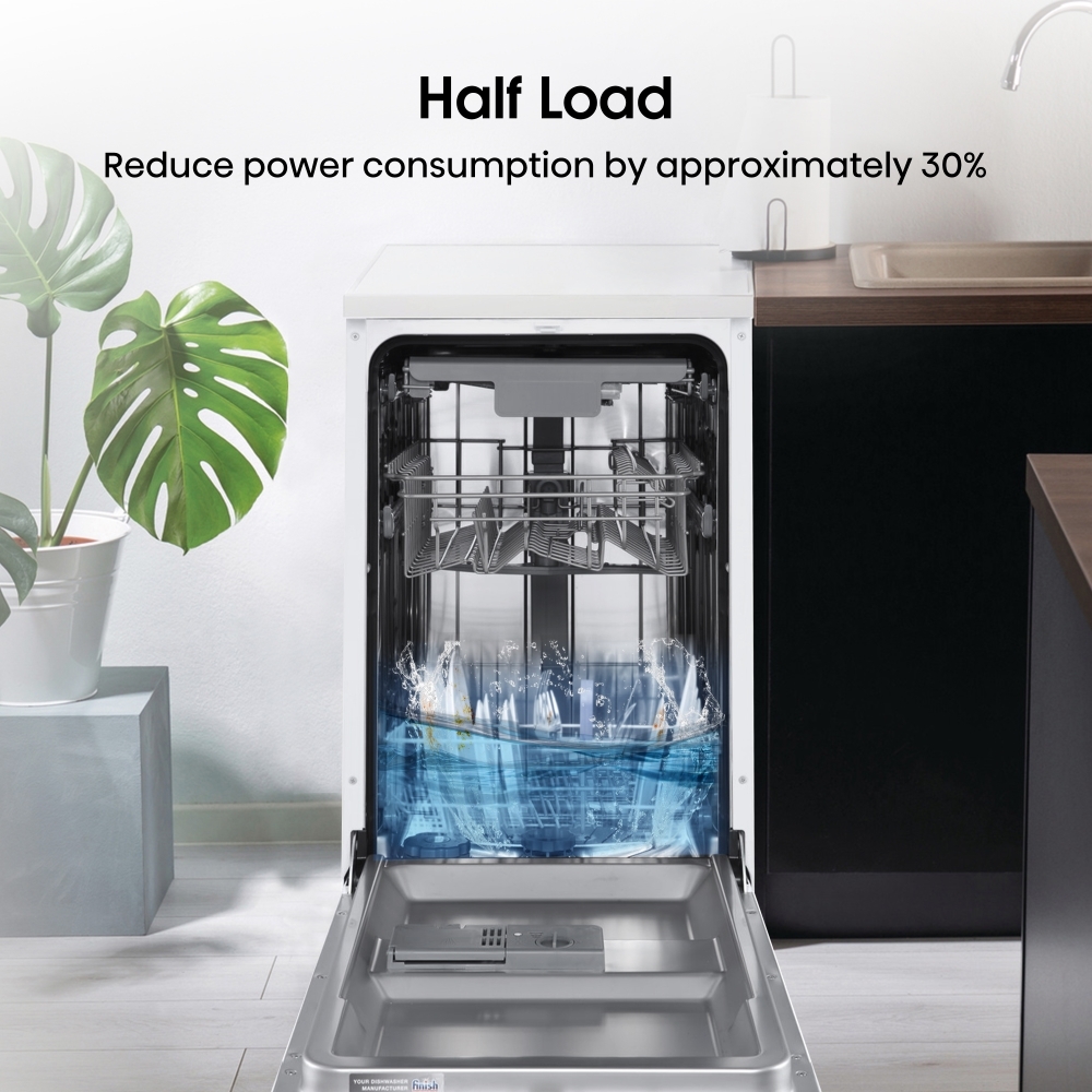 Hisense HS523E15WUK Slimline Dishwasher, 10 Place Settings, White, E Rated