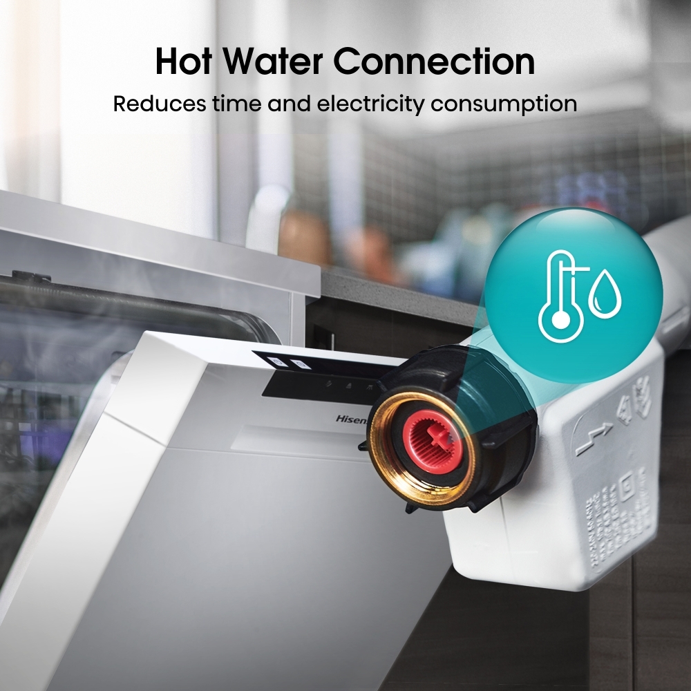 Hisense HS523E15WUK Slimline Dishwasher, 10 Place Settings, White, E