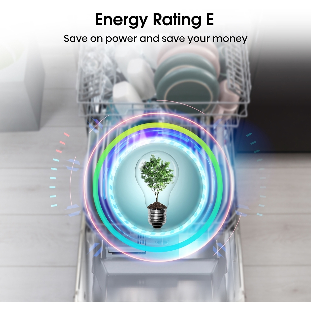 Hisense HS523E15XUK Slimline Dishwasher, 10 Place Settings, Stainless Steel, E Rated