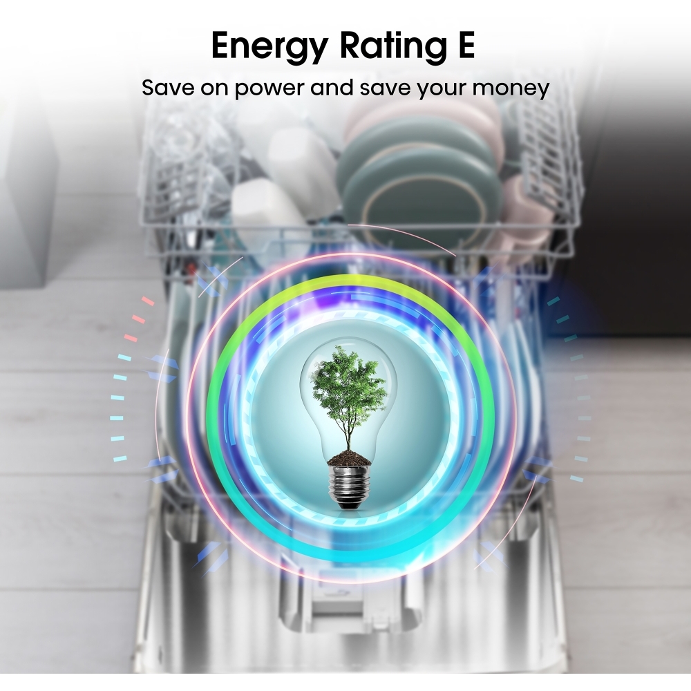 Hisense HS622E90XUK Dishwasher, 13 Place Settings, Stainless Steel, E Rated