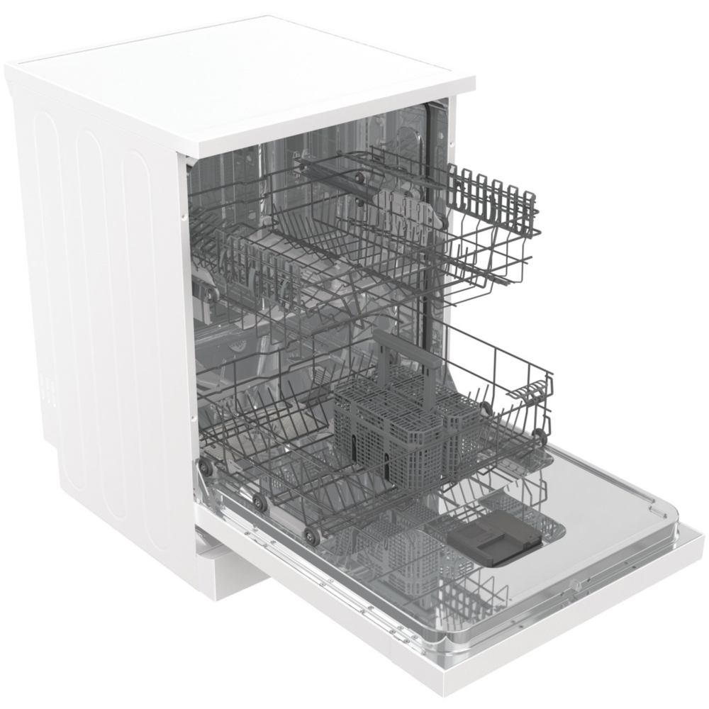 Hisense HS642D90WUK Dishwasher, 14 Place Settings, White, D Rated