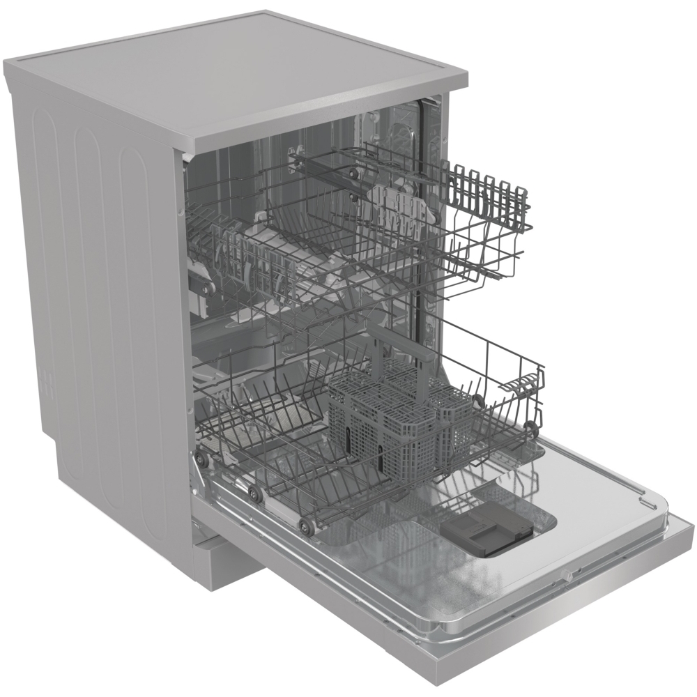 Hisense HS642D90XUK Dishwasher, 14 Place Settings, Stainless Steel, D Rated
