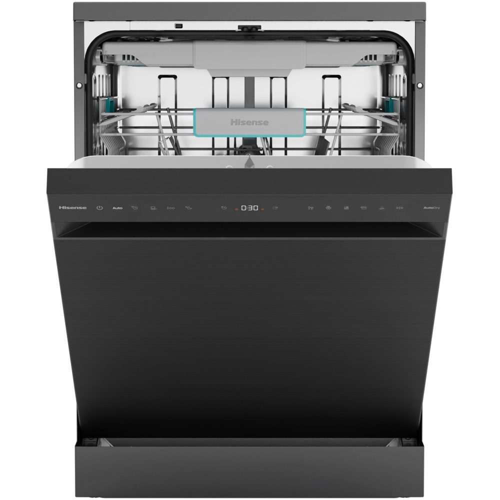 Hisense HS663A90BXUK Dishwasher, 16 Place Settings, Black, A Rated