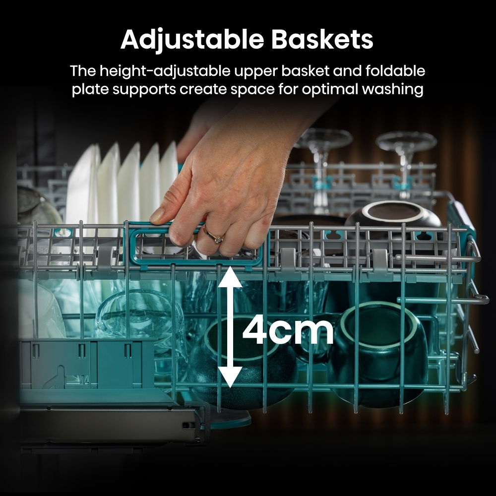 Hisense HS663A90WUK Dishwasher, 16 Place Settings, White, A Rated