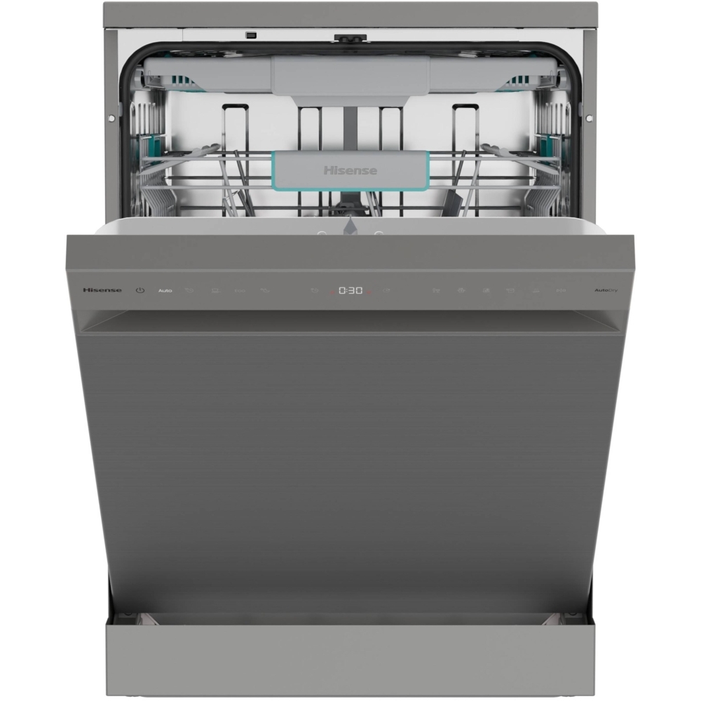 Hisense HS663A90XUK Dishwasher, 16 Place Settings, Stainless Steel, A Rated