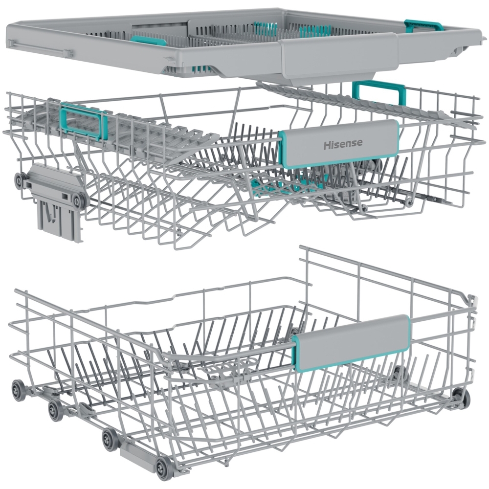 Hisense HS663A90XUK Dishwasher, 16 Place Settings, Stainless Steel, A Rated