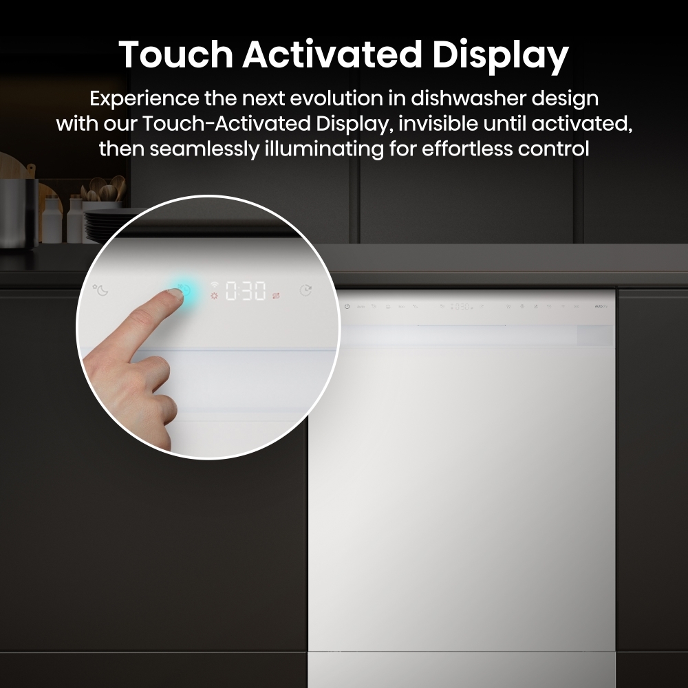 Hisense HS673A90WUK Dishwasher, 16 Place Settings, White, A Rated