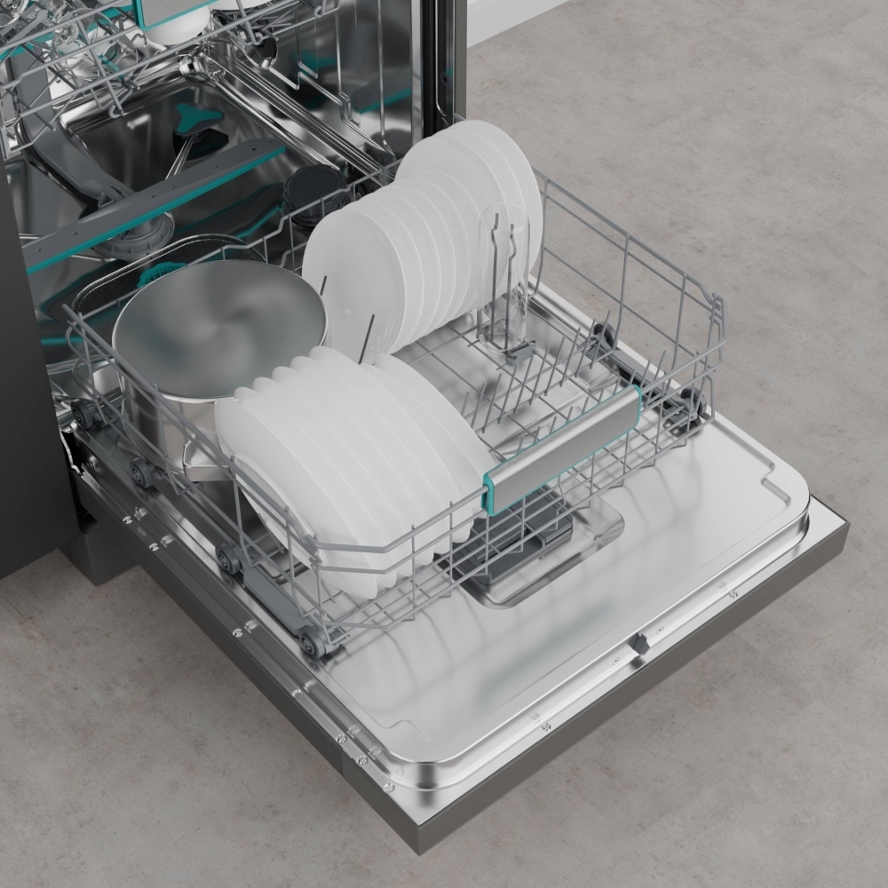 Hisense HS673A90XUK Dishwasher, 16 Place Settings, Stainless Steel, A Rated