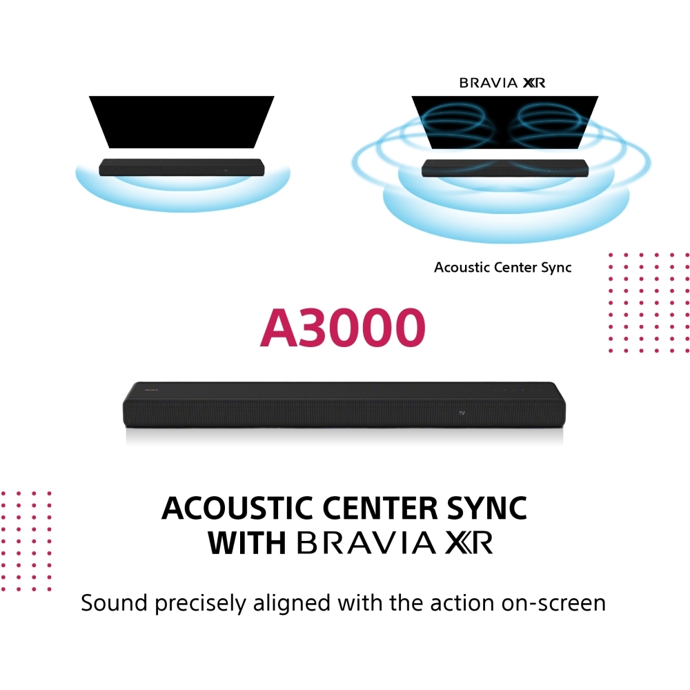 Sony HT-A3000 Sound Bar, Black