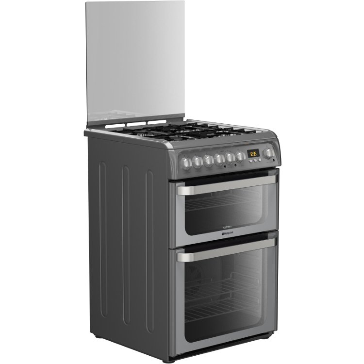 Buy Hotpoint HUD61G Dual Fuel Cooker with Double Oven (HUD61GS