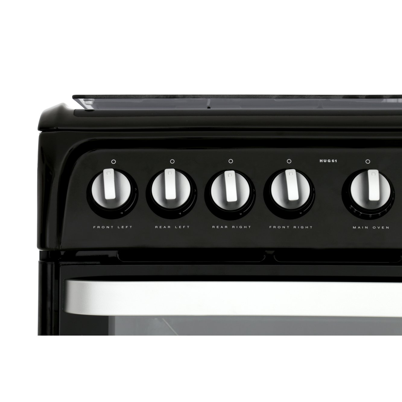 Buy Hotpoint HUG61K Gas Cooker with Double Oven Black Marks Electrical