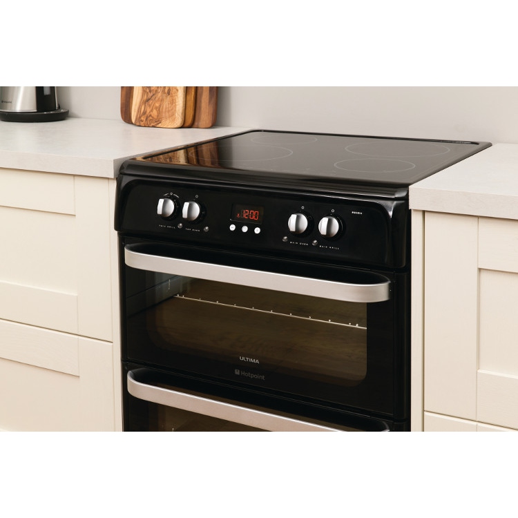 Buy Hotpoint Ultima HUI614K Induction Electric Cooker Double Oven
