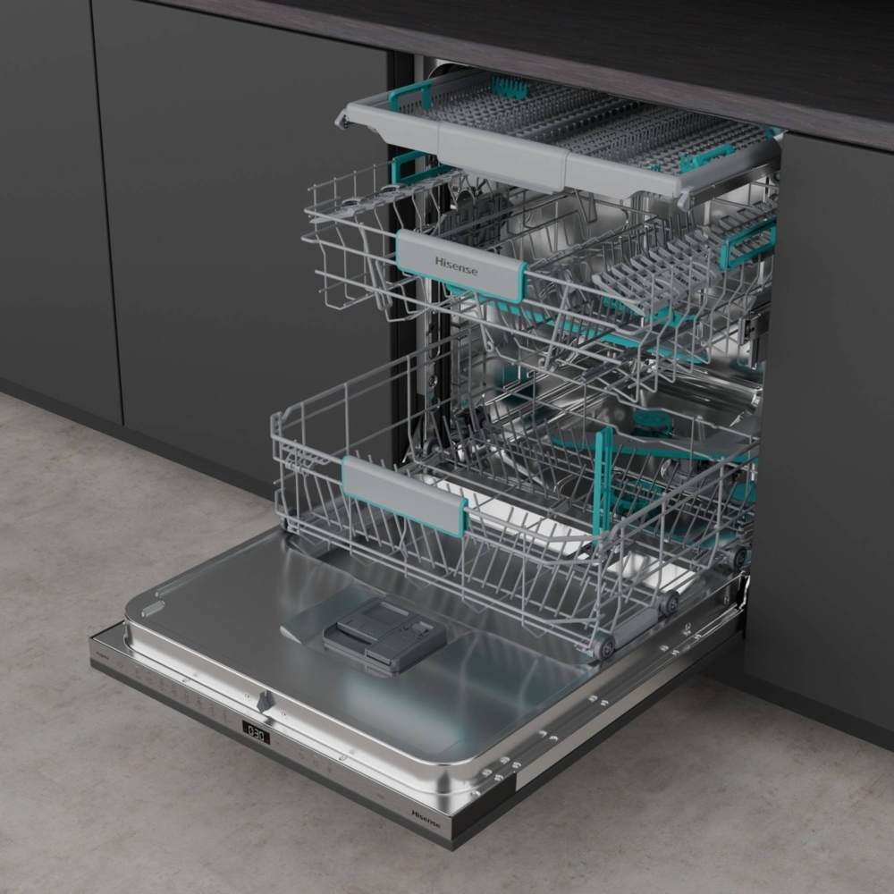 Hisense HV16AUK Fully Integrated Dishwasher, 16 Place Settings, A Rated