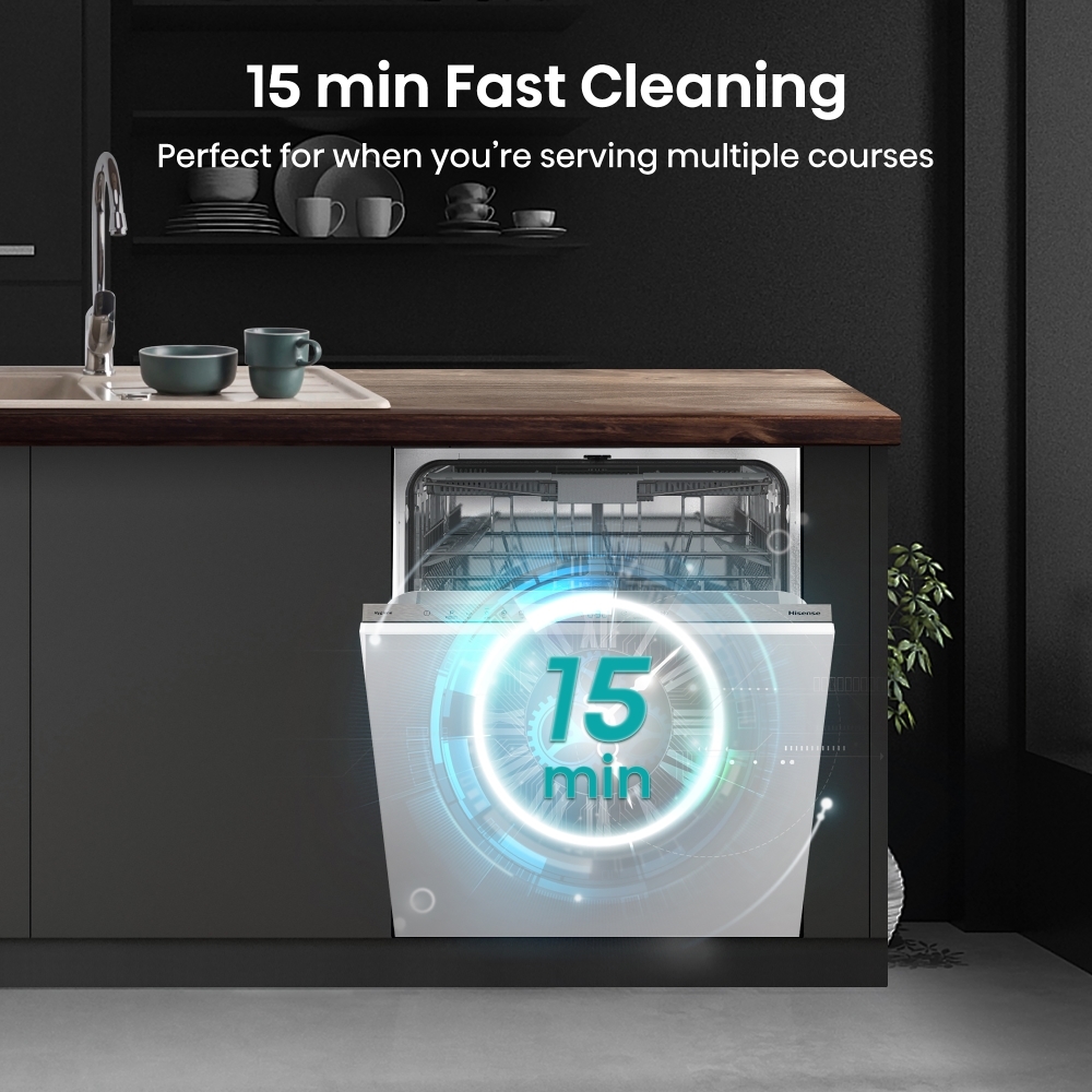 Buy Hisense HV643D60UK BuiltIn Fully Integrated Dishwasher Silver