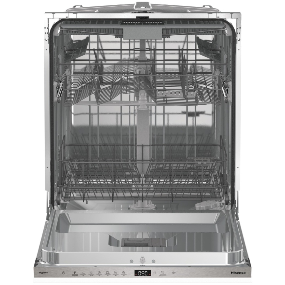 Hisense HV643D90UK Fully Integrated Dishwasher, 16 Place Settings, D Rated