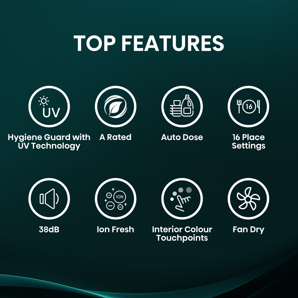 Hisense HV693A60UVADUK Fully Integrated Dishwasher, 16 Place Settings, A Rated